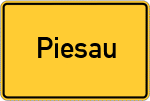 Place name sign Piesau