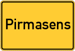 Place name sign Pirmasens