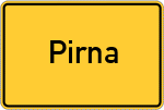 Place name sign Pirna