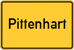 Place name sign Pittenhart