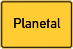 Place name sign Planetal