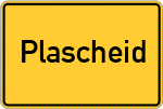 Place name sign Plascheid