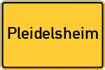 Place name sign Pleidelsheim