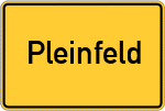 Place name sign Pleinfeld