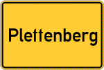 Place name sign Plettenberg