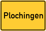 Place name sign Plochingen