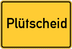 Place name sign Plütscheid