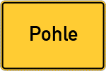 Place name sign Pohle