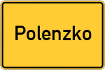 Place name sign Polenzko