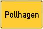 Place name sign Pollhagen