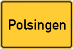 Place name sign Polsingen