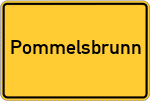 Place name sign Pommelsbrunn
