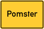 Place name sign Pomster