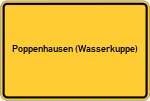 Place name sign Poppenhausen (Wasserkuppe)