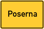 Place name sign Poserna