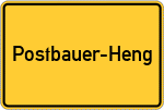 Place name sign Postbauer-Heng