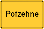Place name sign Potzehne
