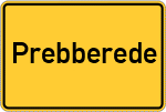 Place name sign Prebberede