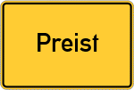 Place name sign Preist