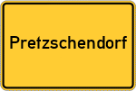 Place name sign Pretzschendorf