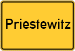 Place name sign Priestewitz