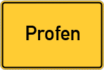 Place name sign Profen