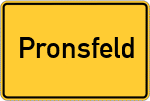 Place name sign Pronsfeld