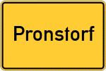Place name sign Pronstorf