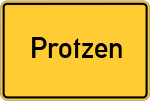 Place name sign Protzen