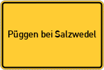 Place name sign Püggen bei Salzwedel