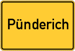 Place name sign Pünderich, Bahnhof