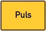 Place name sign Puls