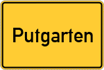 Place name sign Putgarten