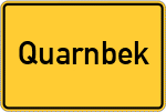 Place name sign Quarnbek