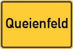 Place name sign Queienfeld