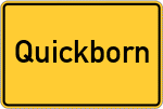 Place name sign Quickborn, Dithmarschen