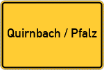 Place name sign Quirnbach / Pfalz