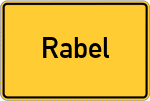 Place name sign Rabel