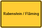Place name sign Rabenstein / Fläming