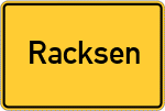 Place name sign Racksen