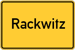 Place name sign Rackwitz