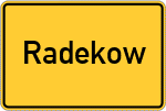 Place name sign Radekow