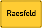 Place name sign Raesfeld
