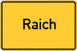 Place name sign Raich