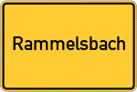 Place name sign Rammelsbach, Pfalz