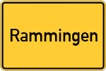 Place name sign Rammingen, Schwaben