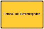 Place name sign Ramsau bei Berchtesgaden