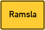 Place name sign Ramsla