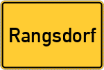Place name sign Rangsdorf