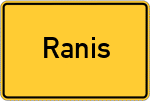 Place name sign Ranis